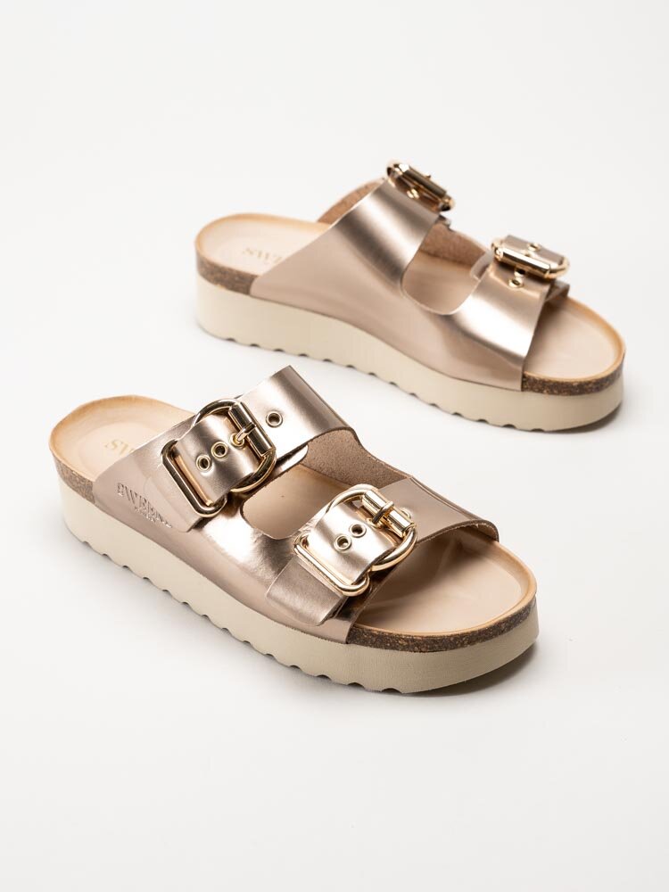 Sweeks - Greta - Guldmetallic slip in sandaler