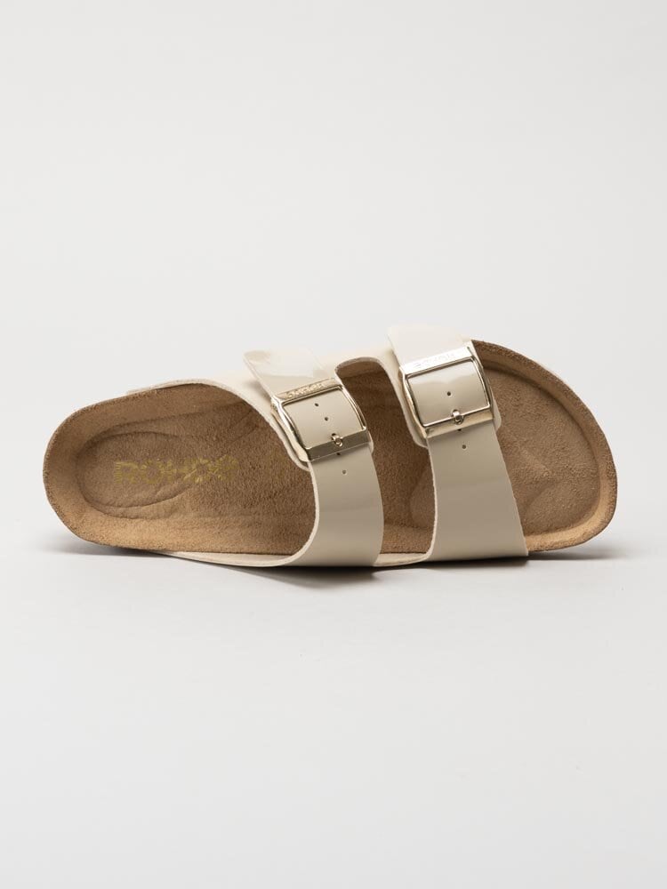 Rohde - Alba - Beige slip-on sandaler i lack