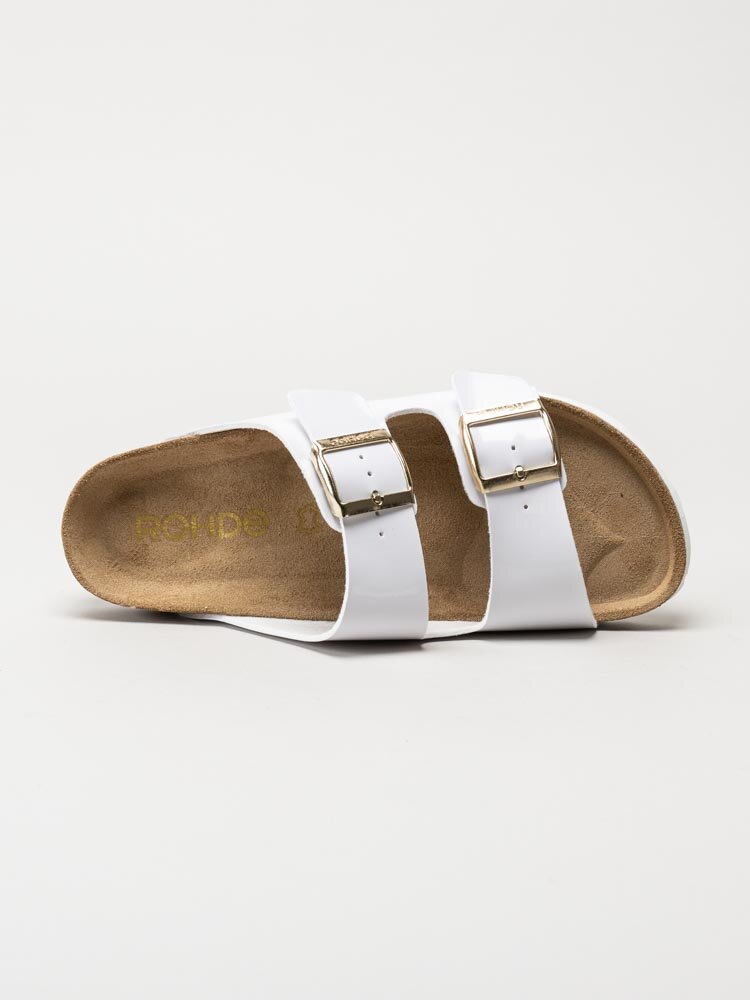 Rohde - Alba - Vita slip-on sandaler i lack