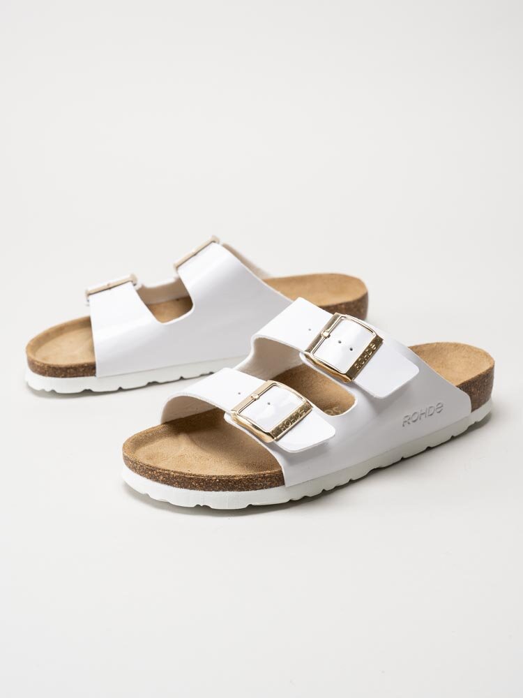 Rohde - Alba - Vita slip-on sandaler i lack