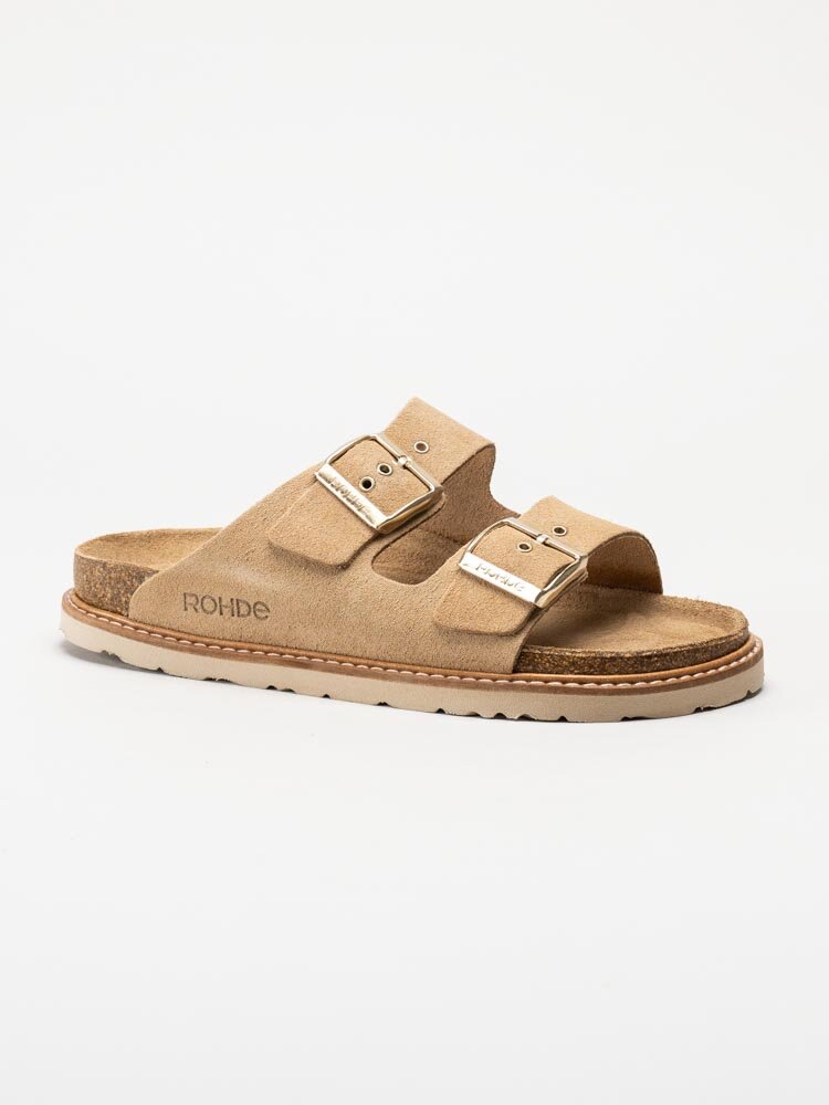 Rohde - Messina - Beige slip in sandaler i mocka