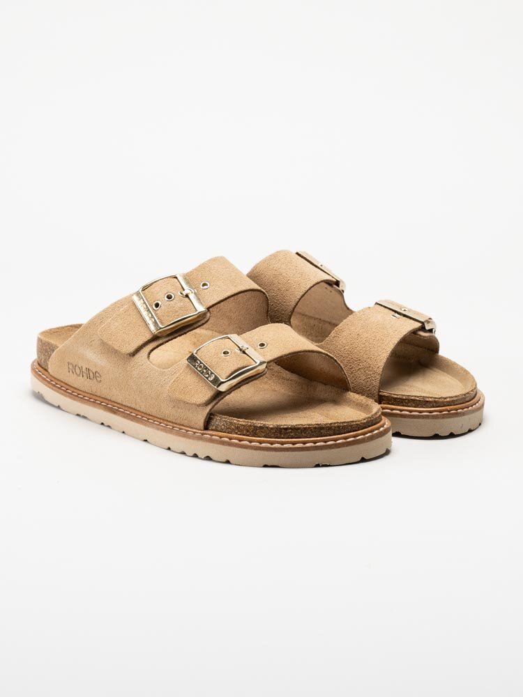 Rohde - Messina - Beige slip in sandaler i mocka