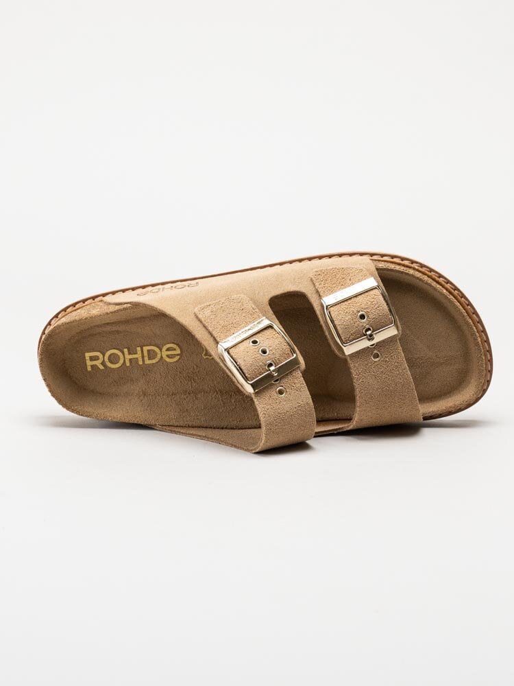 Rohde - Messina - Beige slip in sandaler i mocka