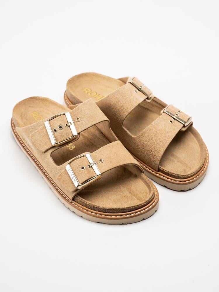 Rohde - Messina - Beige slip in sandaler i mocka