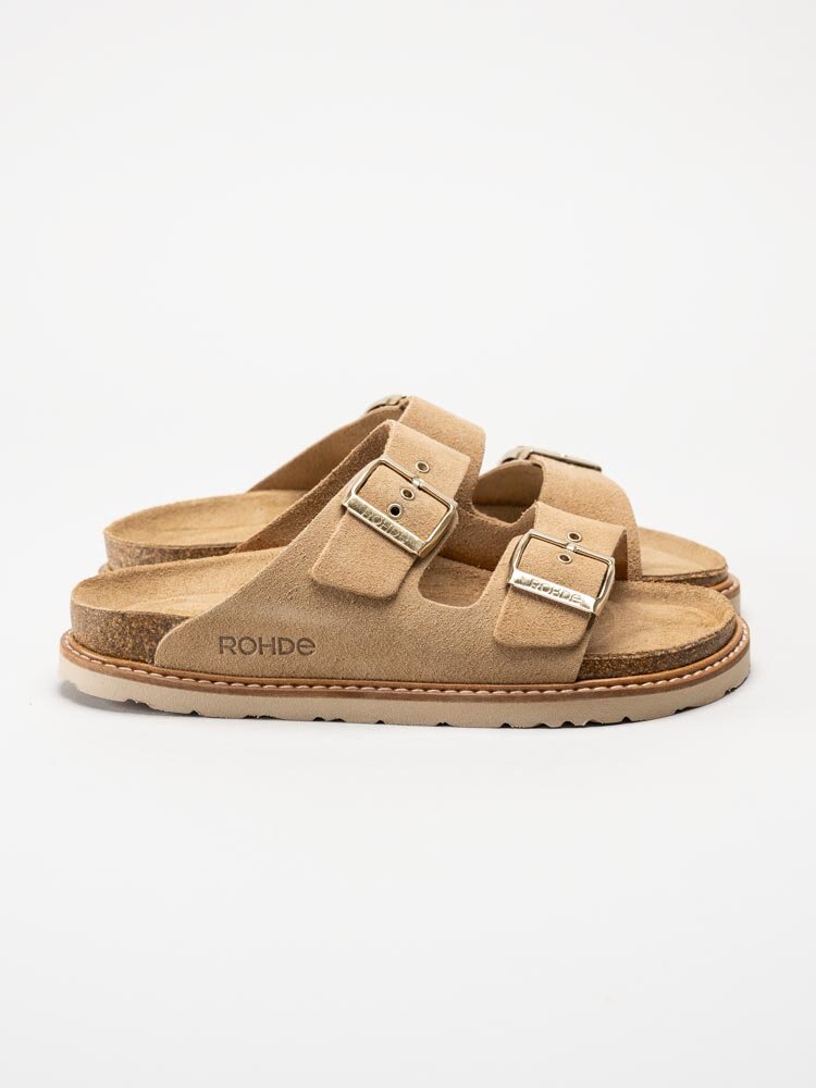 Rohde - Messina - Beige slip in sandaler i mocka