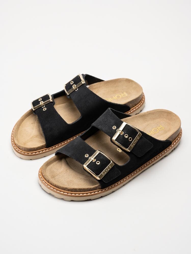 Rohde - Messina - Svarta slip in sandaler i mocka