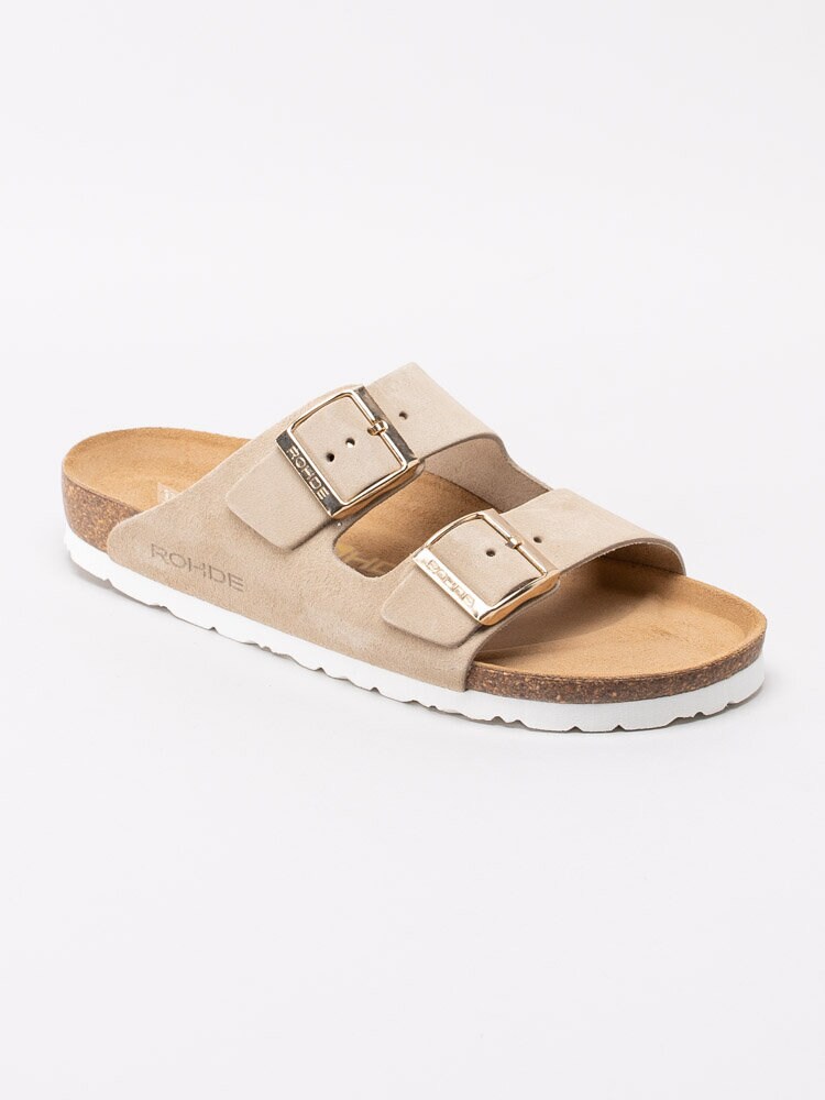 Rohde - Alba - Beige slip in sandaler i mocka