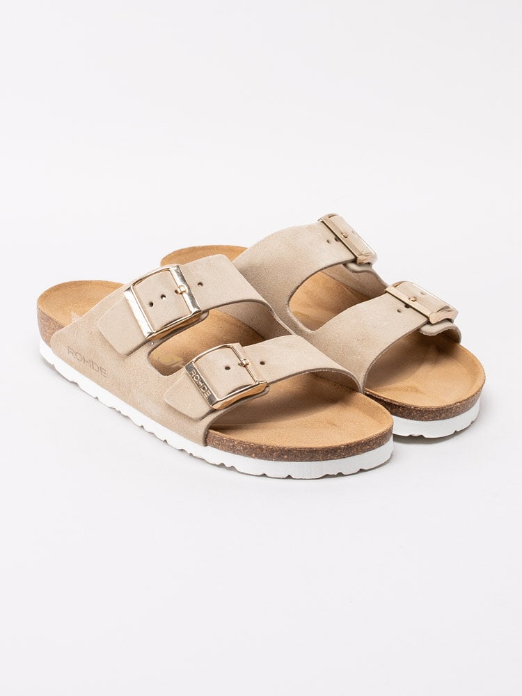 Rohde - Alba - Beige slip in sandaler i mocka