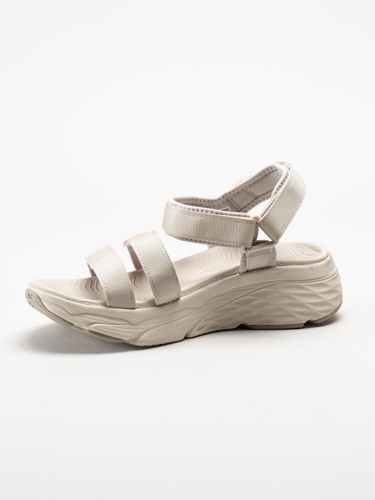 Skechers - Max Cushioning Lured - Beige remsandaler i textil