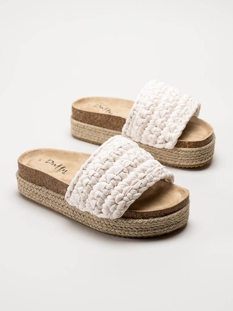 Duffy - Off white slip in sandaler