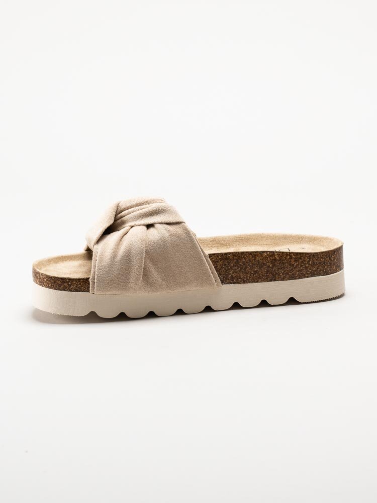 Duffy - Beige slip in sandal med mjuk knut