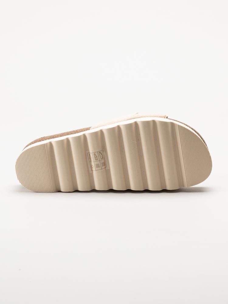 Duffy - Beige slip in sandal med mjuk knut