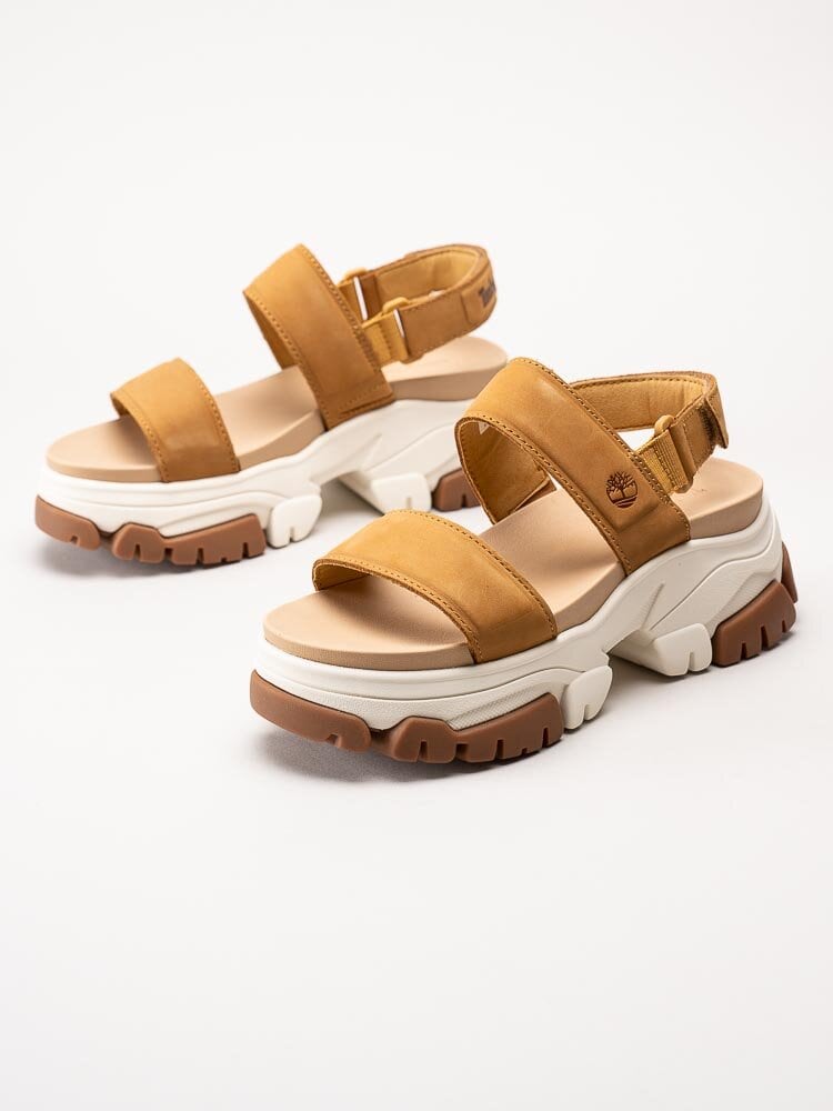Timberland - Adley Way Sandal - Ljusbruna sandaler med chunky sula