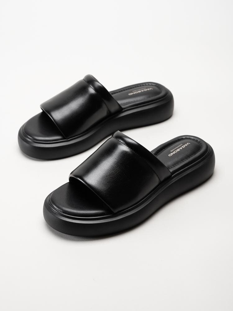 Vagabond - Blenda - Svarta slip-in sandaler i skinn