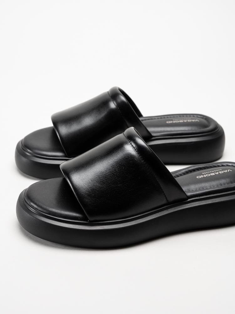 Vagabond - Blenda - Svarta slip-in sandaler i skinn