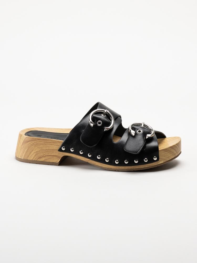 Tamaris - Svarta slipp in Clogs i syntet