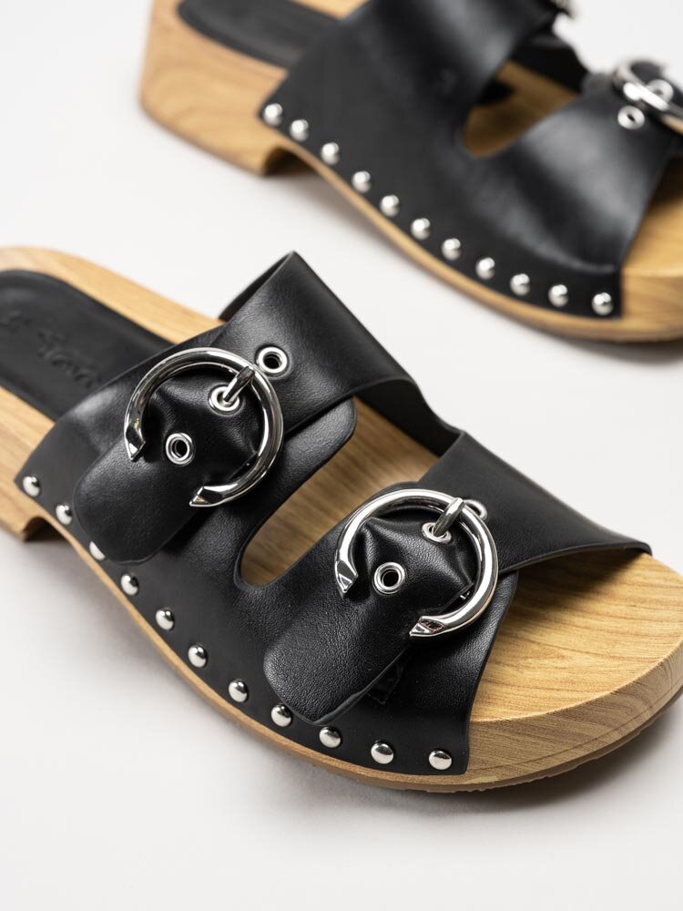 Tamaris - Svarta slipp in Clogs i syntet