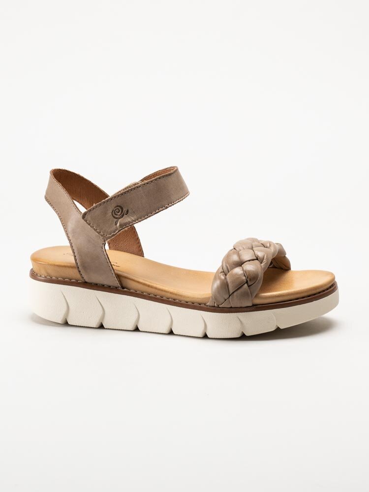 Rosa Negra - Beige sandal med flätat omtag