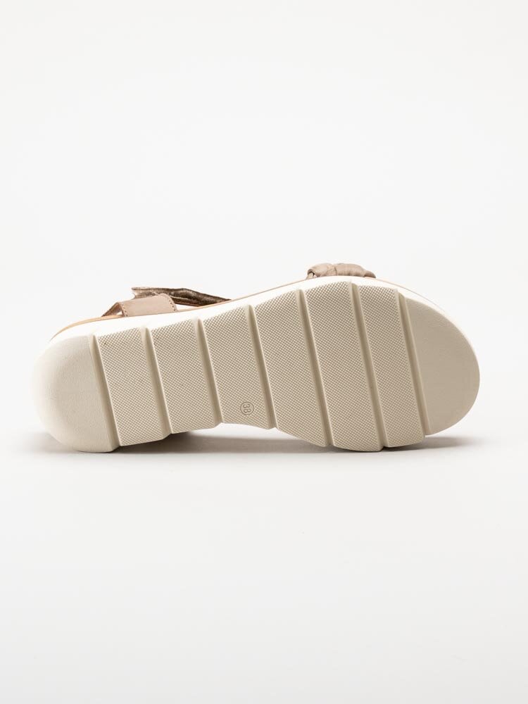 Rosa Negra - Beige sandal med flätat omtag