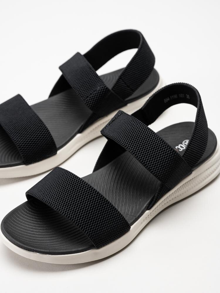 CC Resorts - Svarta sandaler i mjuk textil