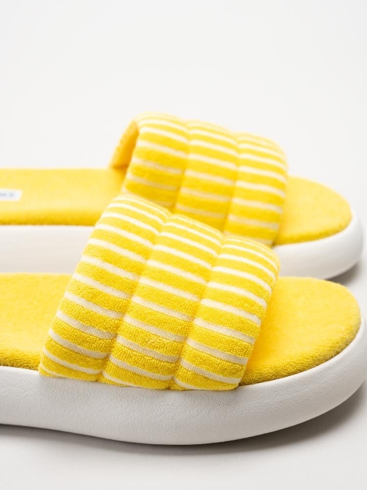 Toms - Alpargata Mallow Slide - Gula slip in tofflor i frottétyg