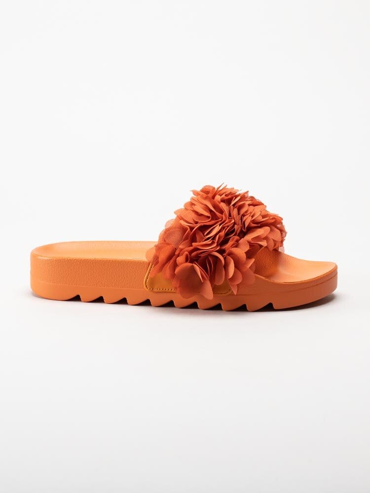 Colors of California - Orange slip in sandaler med blommotiv