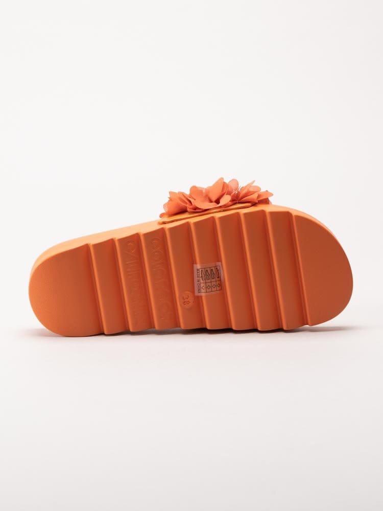 Colors of California - Orange slip in sandaler med blommotiv