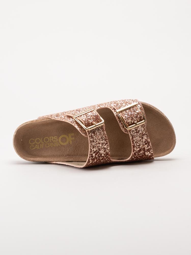 Colors of California - Rosa glittriga slip in sandaler