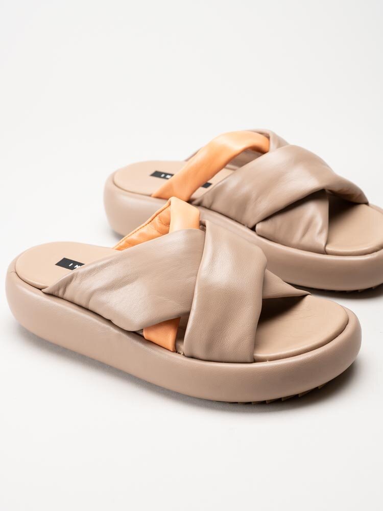 Inuikii - Bubble Strap - Beige slip in sandaler