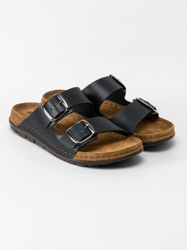 Rohde - Rodigo-D - Svarta klassiska sandaler i skinn
