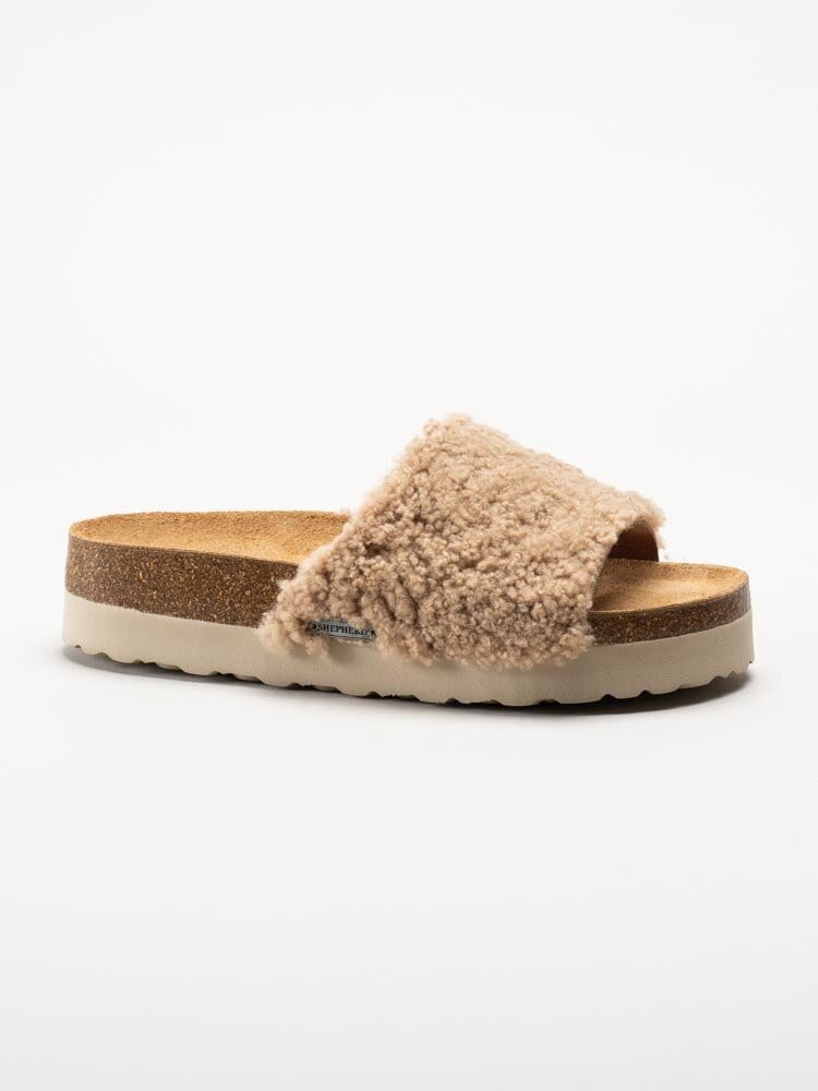 Shepherd - Sigrid - Beige slip in tofflor i fårskinn