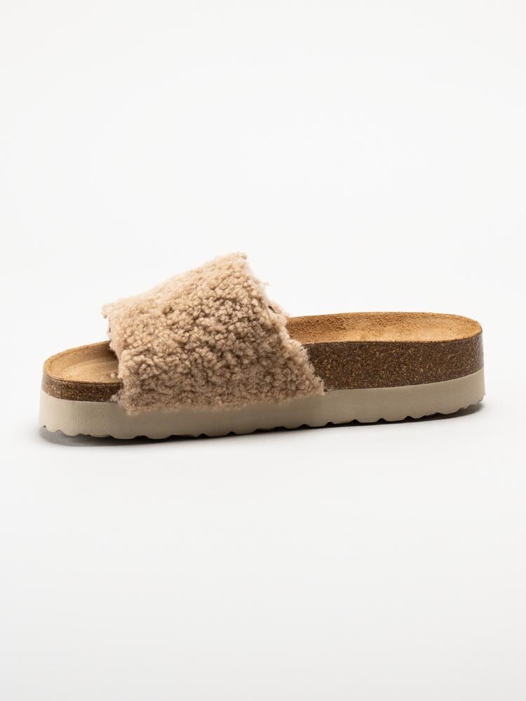 Shepherd - Sigrid - Beige slip in tofflor i fårskinn