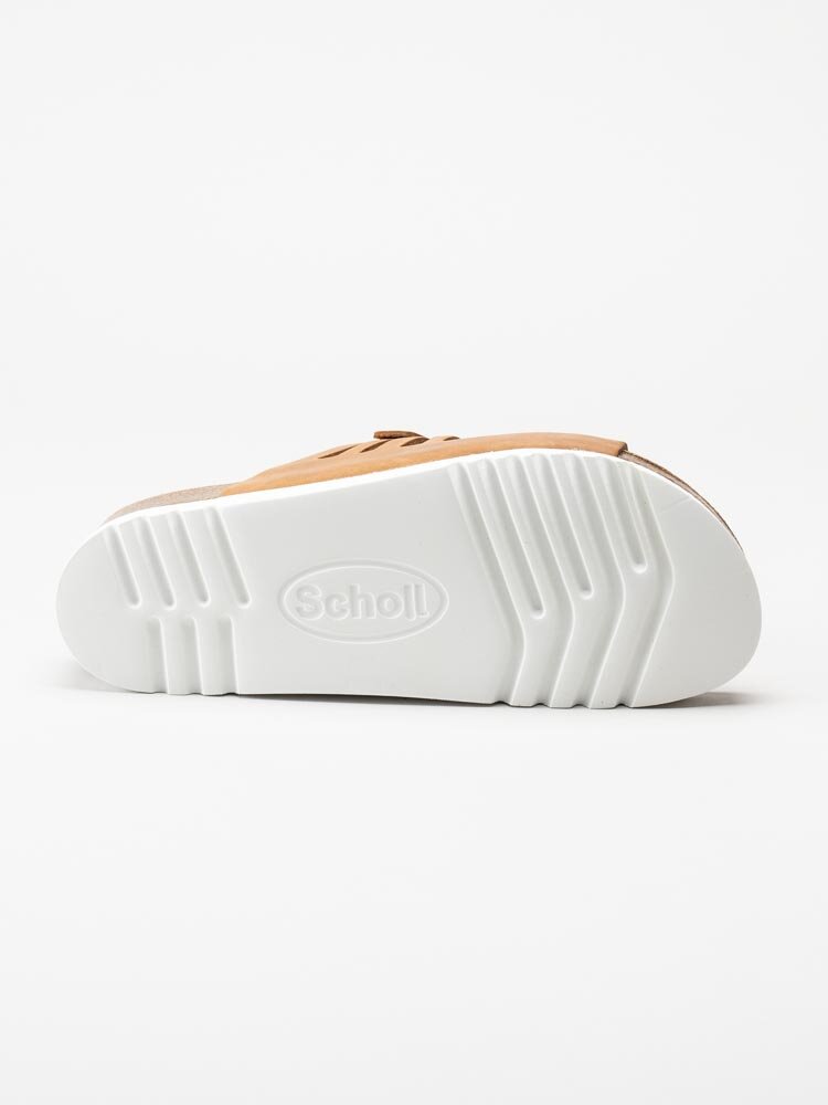 Scholl - Ystad - Ljusbruna slip in sandaler i nubuck