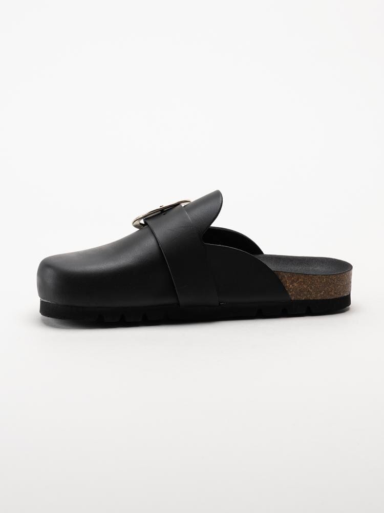 Sweeks - Edit - Svarta slip in sandaler i skinn