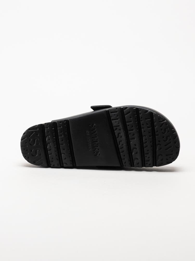 Sweeks - Edit - Svarta slip in sandaler i skinn