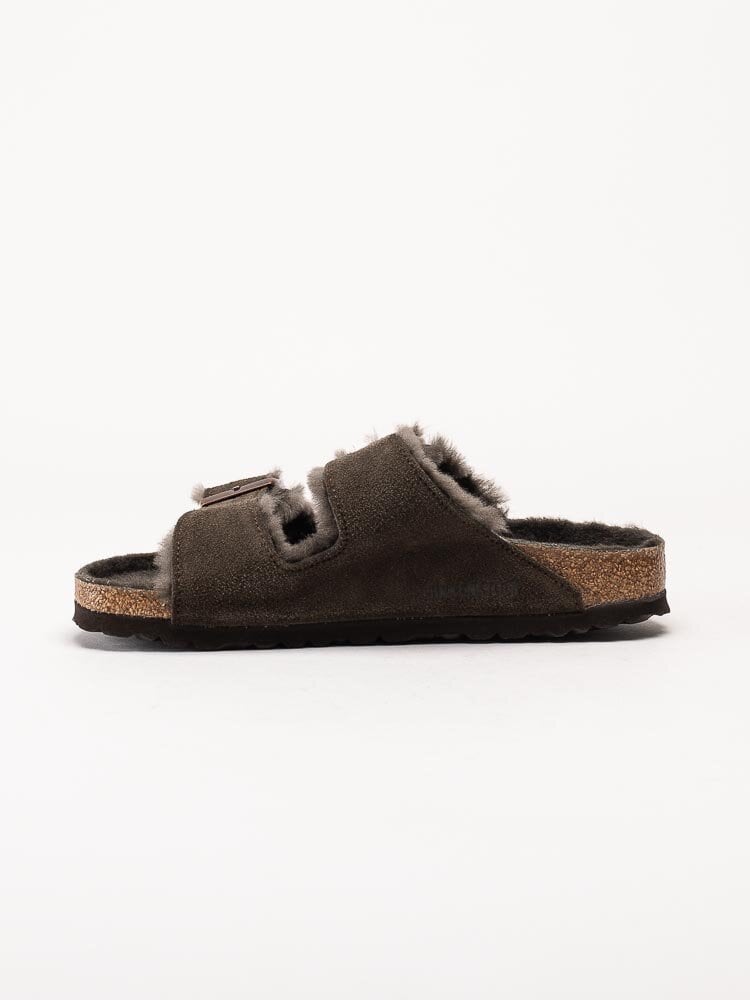 Birkenstock - Arizona Shearling suede - Fårskinnsfodrade slip in sandaler narrow fit