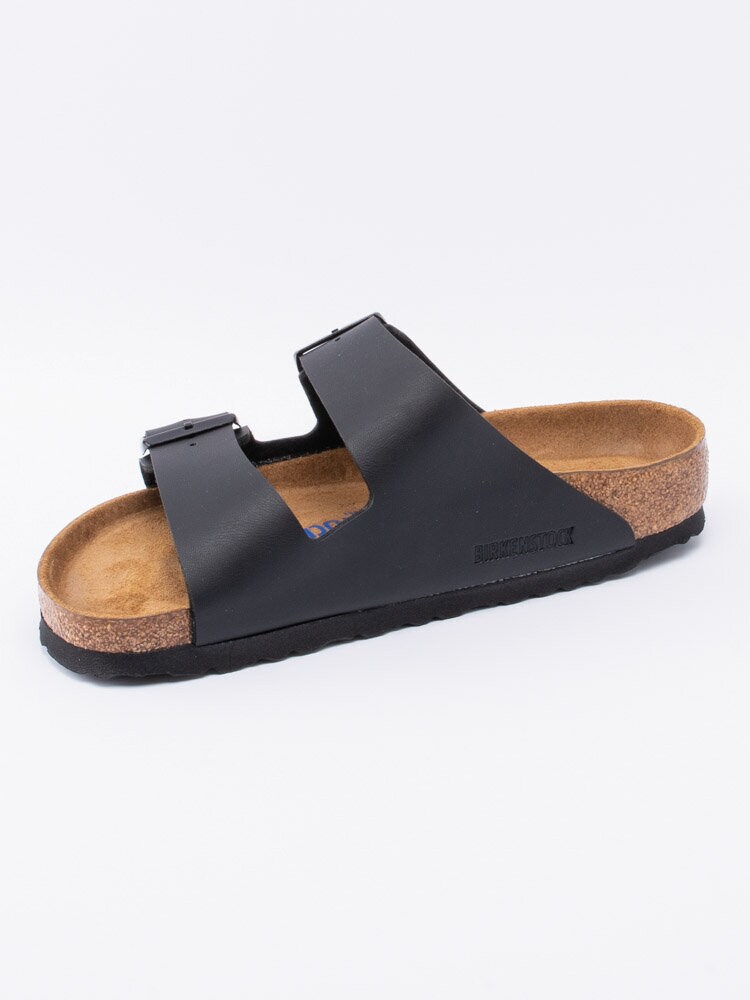 Birkenstock - Arizona Regular SFB - Svarta slip in sandaler med normal läst