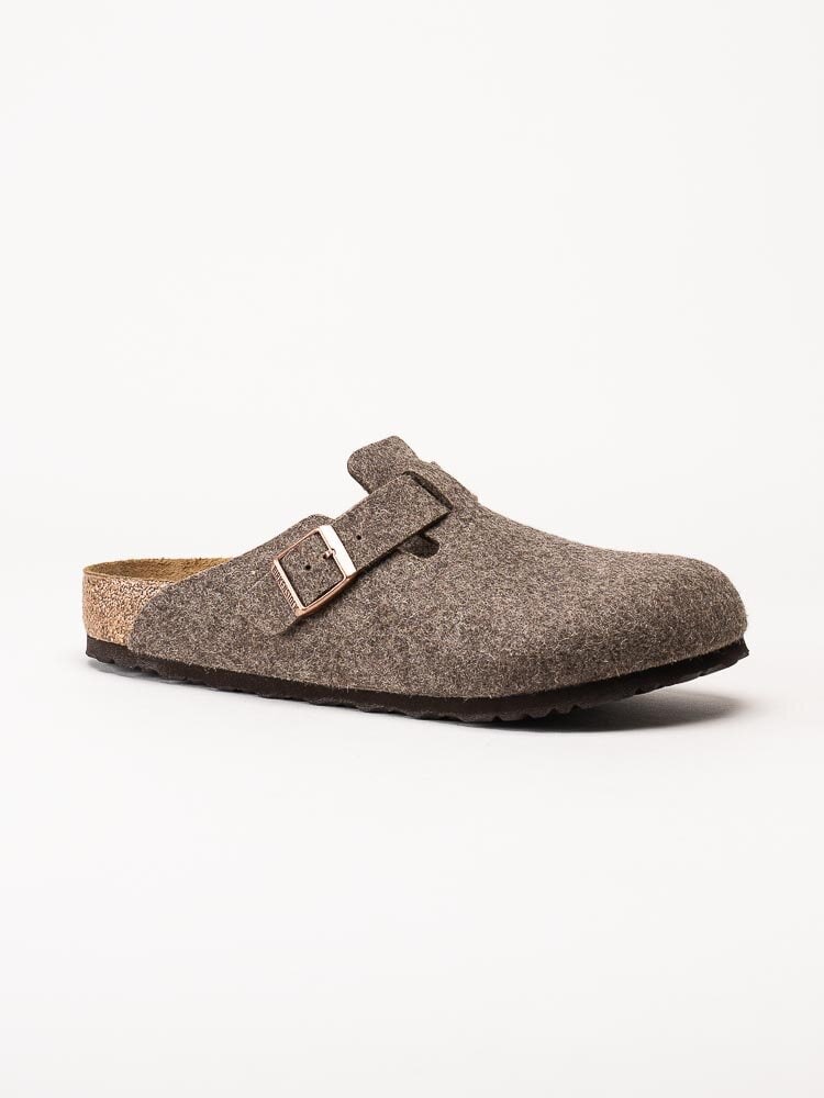 Birkenstock - Boston Wool Felt Regular - Bruna ulltofflor