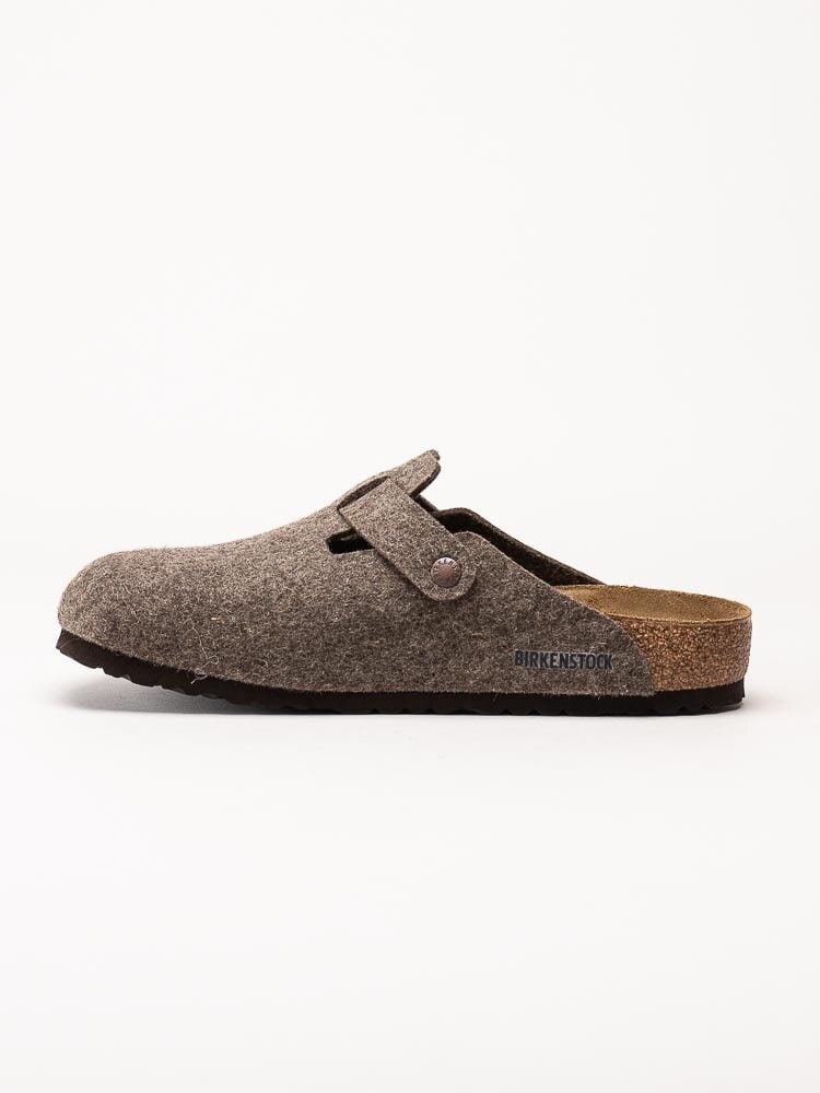 Birkenstock - Boston Wool Felt Regular - Bruna ulltofflor