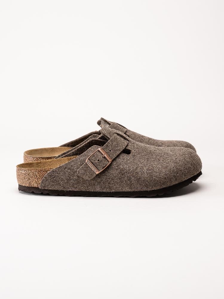 Birkenstock - Boston Wool Felt Regular - Bruna ulltofflor