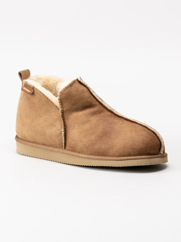 Shepherd - Annie - Bruna slip on fårskinnstofflor