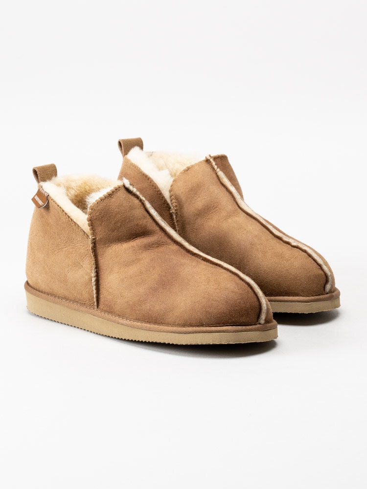 Shepherd - Annie - Bruna slip on fårskinnstofflor