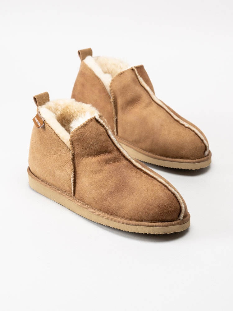 Shepherd - Annie - Bruna slip on fårskinnstofflor