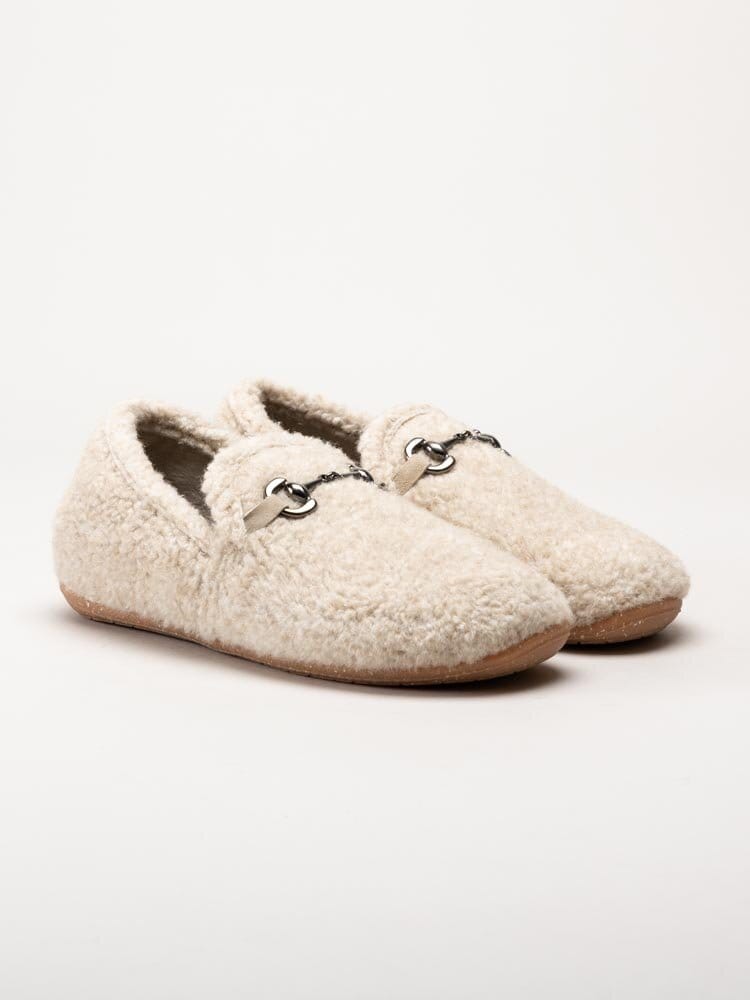 Rohde - Tivoli-D - Beige fluffiga slip on tofflor