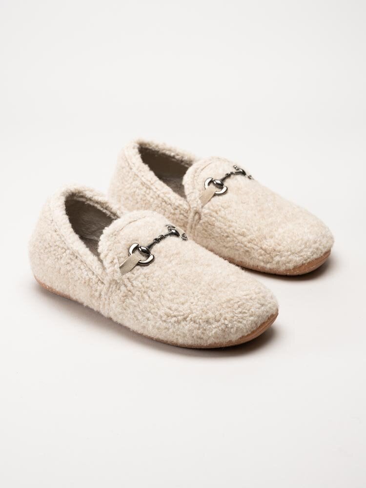 Rohde - Tivoli-D - Beige fluffiga slip on tofflor