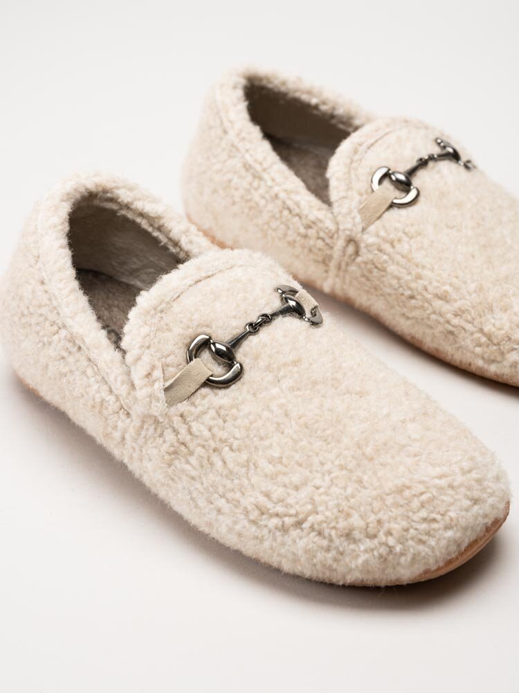 Rohde - Tivoli-D - Beige fluffiga slip on tofflor