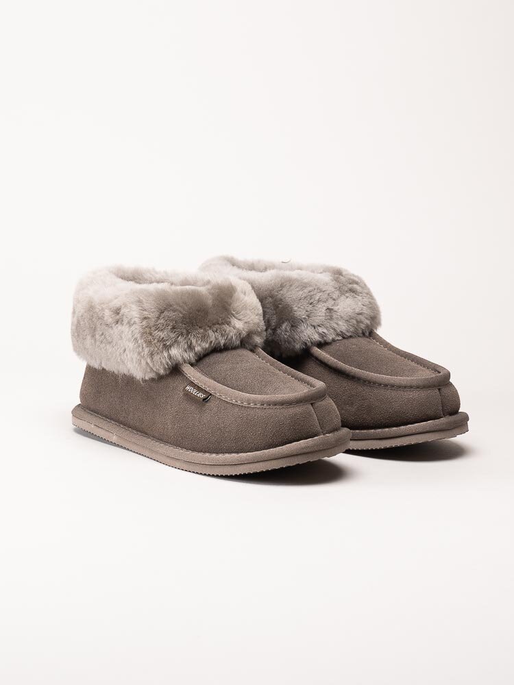 Wollies - Classico - Bruna slip on fårskinnstofflor