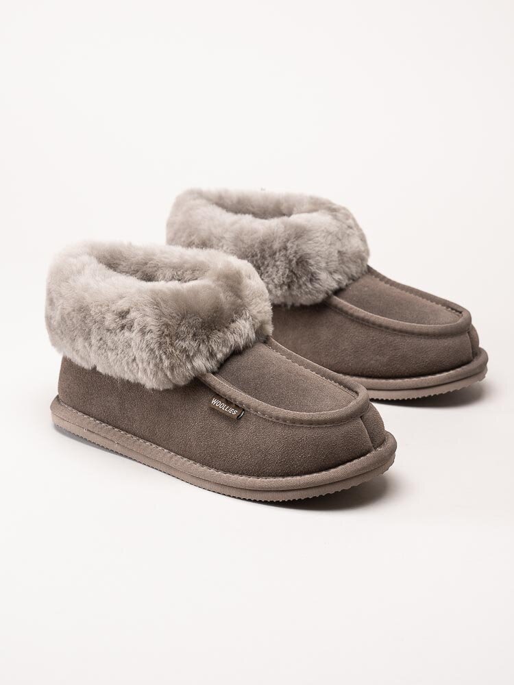 Wollies - Classico - Bruna slip on fårskinnstofflor