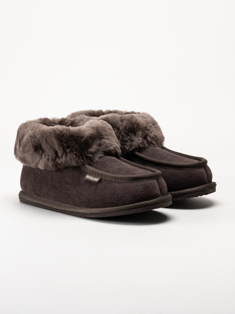 Wollies - Classico - Bruna slip on fårskinnstofflor