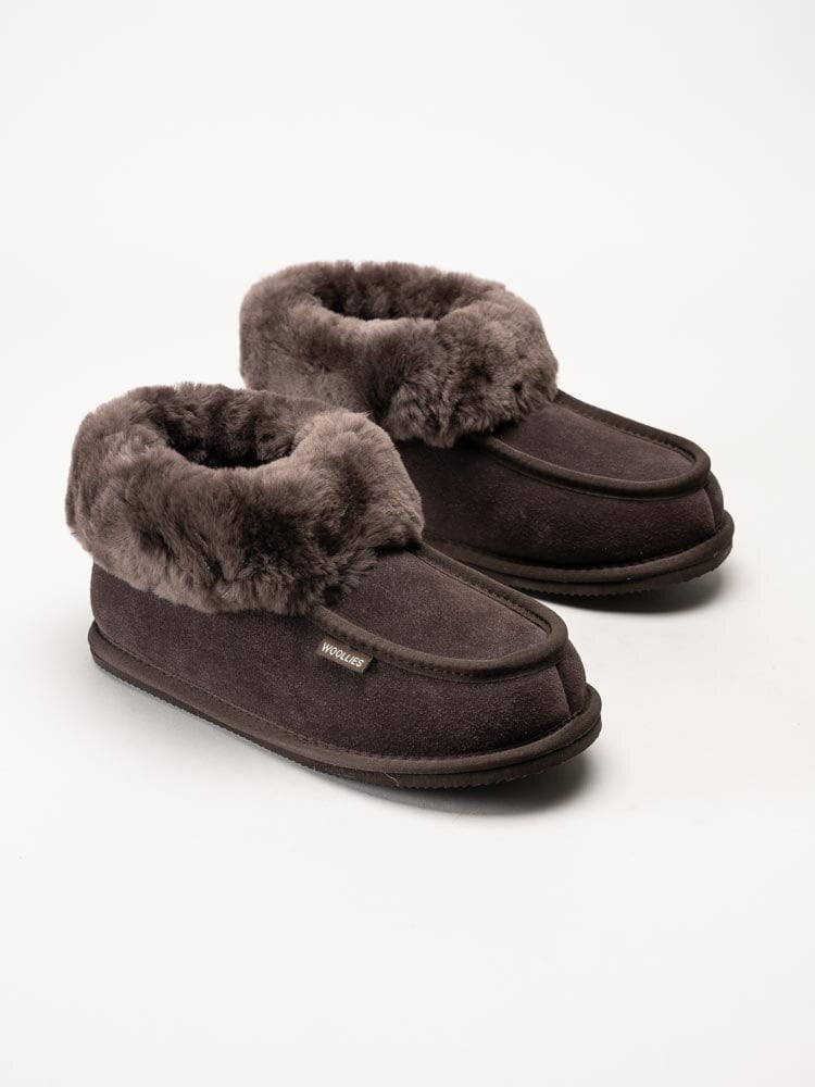 Wollies - Classico - Bruna slip on fårskinnstofflor